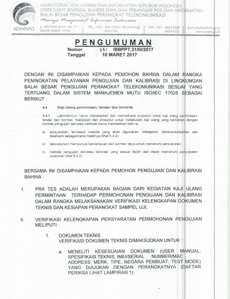 New Policy of EMI Testing in SDPPI Lab
