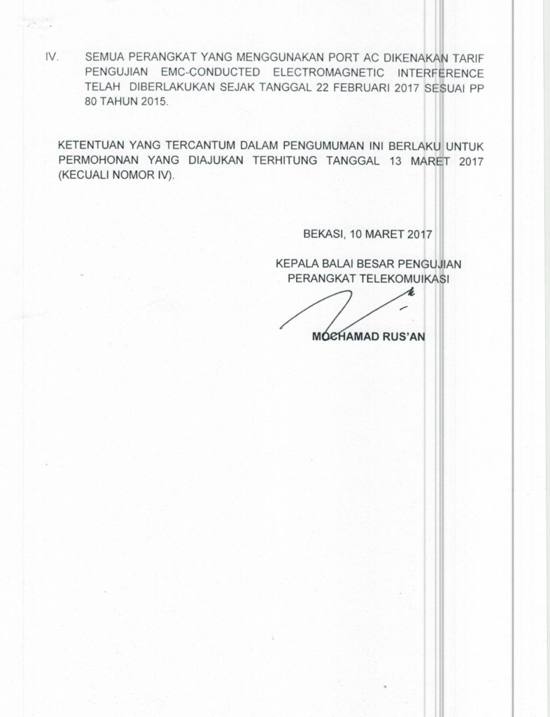 New Policy of EMI Testing in SDPPI Lab